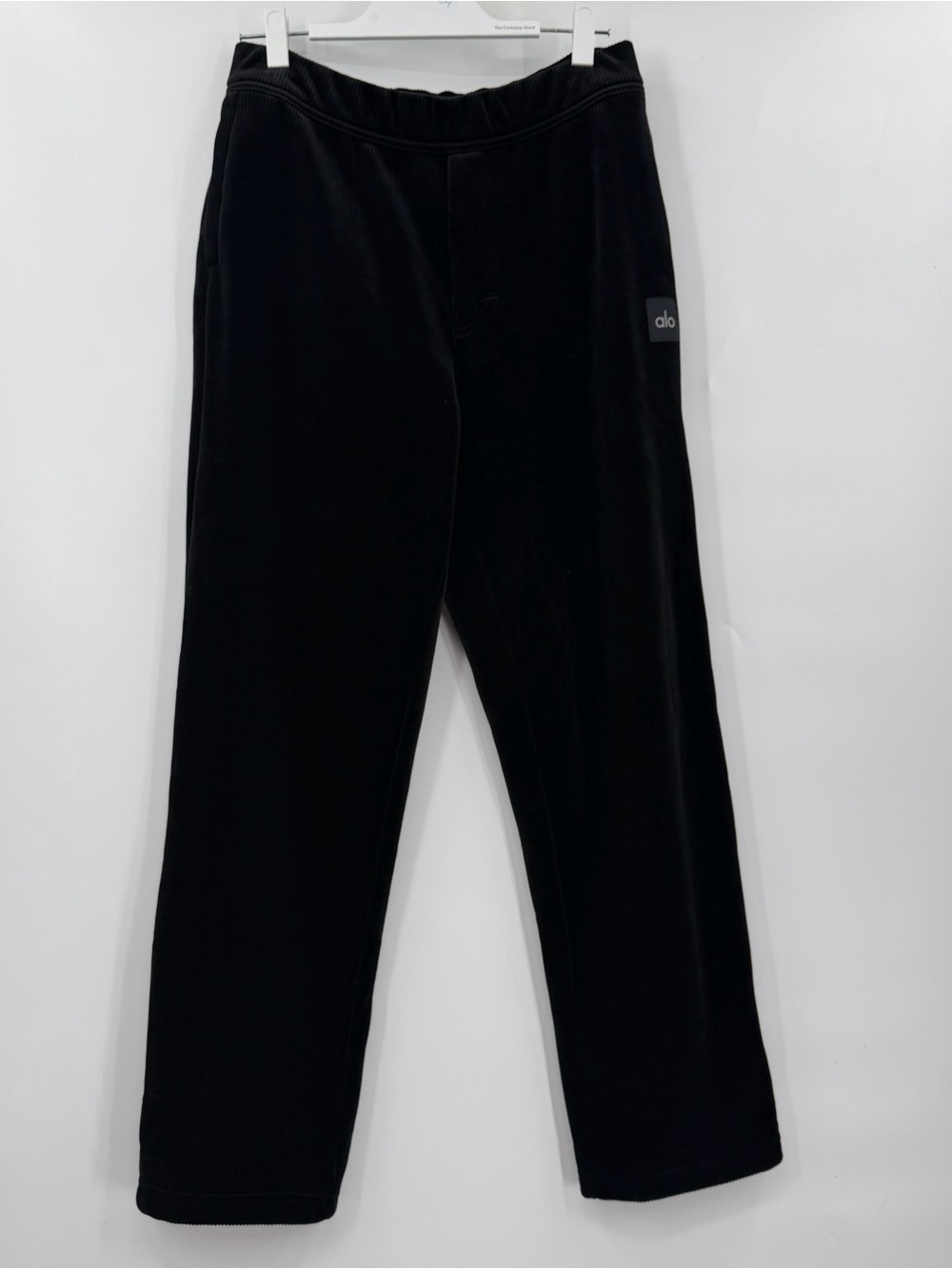 Alo mens black corduroy sweatpants medium